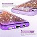 TJS Phone Case Compatible with Samsung Galaxy A20/A30 2019, with [Full Coverage Tempered Glass Screen Protector] Bling Glitter Sparkle Liquid Infused and Stars Moving Quicksand Cover (Pink)