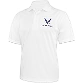Armed Forces Gear Air Force Wings Embroidered Performance Polo (White)