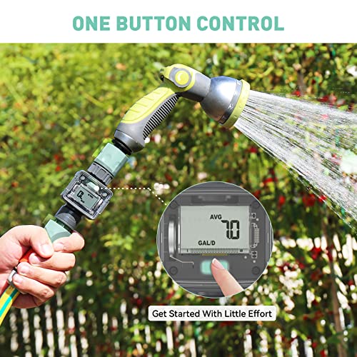 RAINPOINT Water Flow Meter, Water Meter for Garden Hose, Flow Meter to