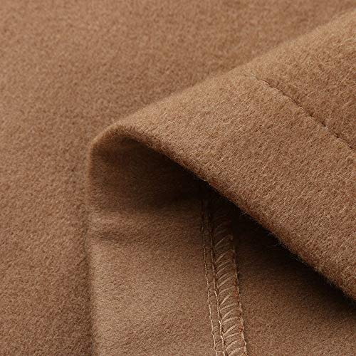 Dacawin_Men Coats Men's Winter Slim Trench Jacket Casual Mid-Long Suit Overcoat Solid Color Long Sleeve Button Coat