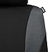 Elantrip Front Car Seat Covers Waterproof Universal Fit Airbag Armrest Compatible for Cars SUVs Trucks Vans (Black and Grey)