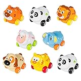 Best Choice Products Push & Go Friction Powered Animal Cars (Set of 8)
