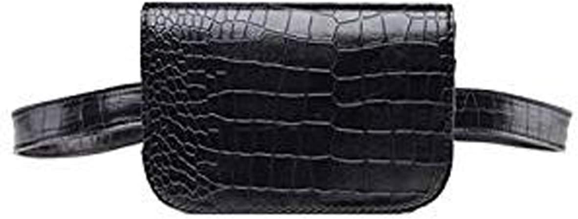 Women Waist Bag Fashion Belt Pack Round Fanny Pack Stylish PU Waist Pouch Adjustable Belt Chain Shoulder Bag (fanny pack for Black 3)