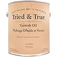 Tried & True Superior Varnish Oil Wood Finish, Gallon - Natural Pine Resin & Linseed Oil, Ideal for Interior Furniture, Tables, Countertops - Non-Toxic, Scratch Resistant & Durable