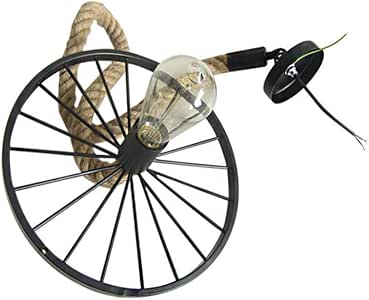 QEQ Antiguo Clásico Ajustable Retro Rueda DIY Lámpara Pendiente para
