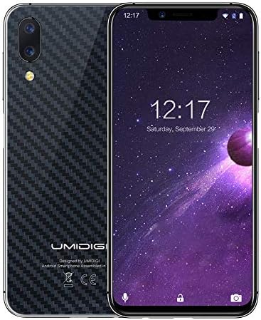 4G Smartphone Unlocked, UK Mobile UMIDIGI One Global Dual SIM-free Mobile Phone in 4GB RAM + 32GB ROM, Android Phone with Fingerprint Face ID, 3550 mAh Battery (Midnight Black)