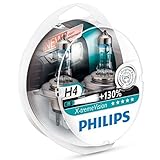 Philips X-treme Vision +130% Headlight Bulbs (Pack of 2) (H4 60/55W)