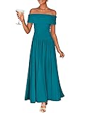 ZESICA Women's Off The Shoulder Maxi Dress 2025