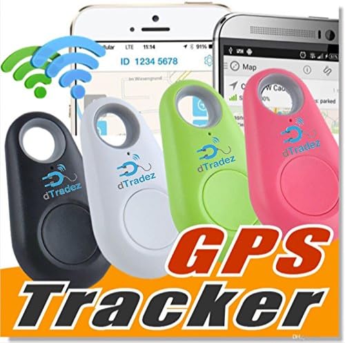 dTradez 2 Pack Set Smart Finder Bluetooth Locator Pet Tracker Alarm Sensor Remote Selfie Shutter Seeker for Kids Bag Wallet Keys Car Smartphone [Random Colors]
