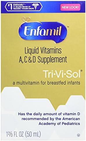 Enfamil Tri-Vi-Sol Liquid Vitamins A, C &amp; D Supplement, 1.7 oz Per Dropper (8 Pack)