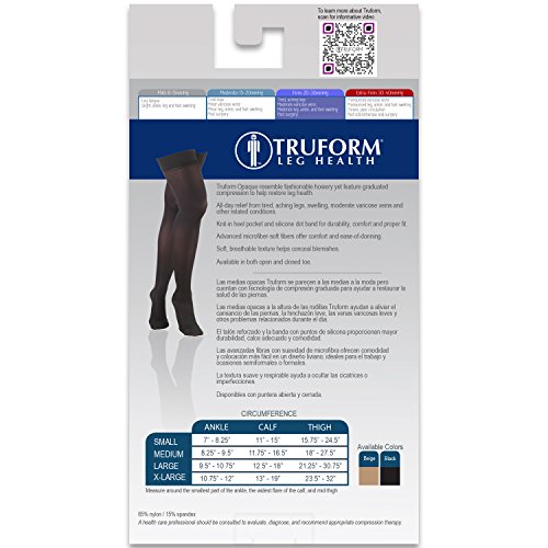 Truform Women's Compression Stockings, 2030 MmHg, Thigh High Length