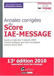 Annales corrigées du score IAE-Message