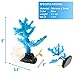 AQC Aquarium Decor, Coral Aquarium Decorations Artificial Plant Ornament 6 x 5.5 x 4″ Fish Tank Decorations Fresh Salt Water Realistic Glowing Actinic Lighting Non Toxic Silicone Resin, Bluethumb 4