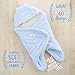 Receiving Blanket Wrap Swaddle-For Newborn Baby Nursery -Perfect Baby Shower Gift For Baby Boys-Super Soft -100% Plush Coral Fleece Double Layered Fabric - Blue Stars- With Gift Box (Blue) …