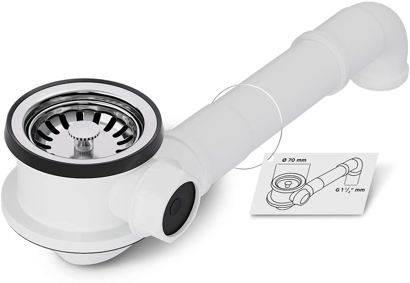 AQUADE 6047 Valve, Strainer Basket 114 mm with Overflow, 114mm