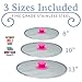 Splatter Screen for Frying Pan - Grease Splatter Guard - Set of 3 – No Cooking Oil Mess – No Burns – Ultra Fine Mesh Lids – Rust Free Stainless Steel - Pink Knob