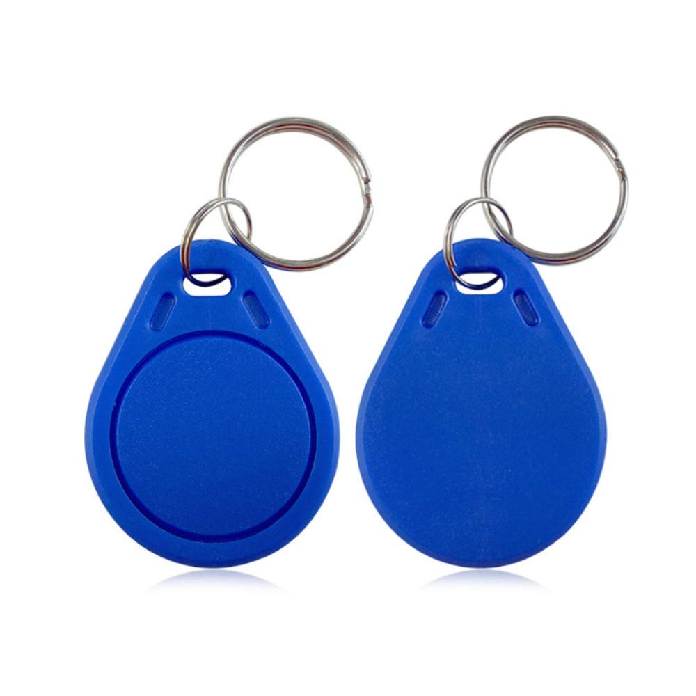 AOAMZ 50 x RFID Chips 13.56MHz Mif 1K Key Chain Token NFC Tag Proximity Transponder Smart IC Access Control Card – Blue