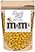 Gold m&m 1 Pound Milk Chocolate in CandyOut Sealed Stand Up Bag