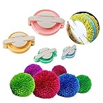 Accmart 4 Sizes Pom-pom Maker for Fluff Ball DIY Wool Knitting Craft Tool Set