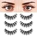 Eyelashes Natural Look False Lashes - Bepholan Fake Eyelashes 5D Super Fluffy False Eyelashes Black Band Wispy Lashes 3-Pack Faux Mink Lashes(XMZ91)