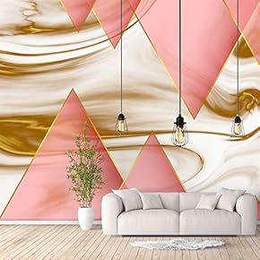 Wall Murals for Bedroom Abstract Geometric Theme Removable Wallpaper Peel and Stick Wall Stickers - 66x96 inches