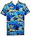 Hawaiian Shirt 43 Mens Allover Scenic Party Aloha Holiday Beach Blue XL