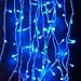 FefeLightup Blue Led Party Lights 9.8ft9.8ft 304 LEDs Lights Decorating Holiday Wedding Curtain Lights Icicle String Lights