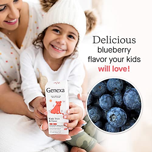 Genexa Kids’ Pain and Fever Reducer Childrens Acetaminophen, Dye Free