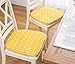 Peacewish Dining Chair Pads Seat Cushions for Kitchen Chairs (Yellow, Set of 4)