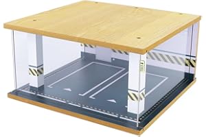 Jiabailie Parking Garage Model,1:24 Diorama Car Garage with Clear Acrylic Cover and LED Lighting,Garage Model 2 Parking Spaces,Scene Display Model Collection Gift Green
