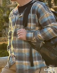 CQR Men's 100% Cotton Plaid Flannel Shirt, Long