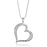 welbijoux Necklaces for Women Heart Pendant Sweater Layered Y Statement Bohemian Silver Gold Chain Costume Necklace with Gifts Box Jewelry