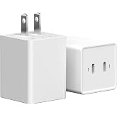 LIMETA USB-C Charger Block 72W Dual Port PD 3.0/QC 4.0 GaN C Chargers Fast Charging USB Wall Charger Power Adapter for iPhone 17 16 15, Samsung, Google Pixel and More