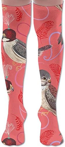 Bird Lovers Birds Make Me Happy Novelty Long Socks Athletic Warmer Stockings Over The Knee For Women &amp; Men High Socks