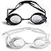 The Friendly Swede Swim Goggles for Women & Men - Anti Fog Swimming Goggles with Extra Nose Pieces & Protective Case; Pool Goggles Swimming Adults & Youth; Swim Goggles for Men; Black + Clear (2-Pack)