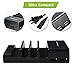 Charging Station,Asltoy 4 Port USB Charging Station Charger Stand Charging Dock Desktop Charging Stand Organizer Multiple USB Charger Desktop Cell Phone Docking Station (Black)