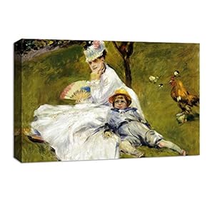 Canvas Wall Art Landscape at Beautiful by Pierre-Auguste Renoir Canvas Prints Home Artwork Decoration for Living Room,Bedroom - 12x18 inches