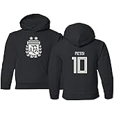 Soccer 2021 Argentina #10 Lionel MESSI South American Cup Youth Hooded Sweatshirt