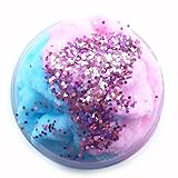 E-SCENERY Colorful Cloud Cotton Slime Mud, 100ml Jumbo Fluffy Floam Slime Stress Relief Toy Scented Sludge Toy for Kids and Adults, Super Soft and Non-sticky (B)