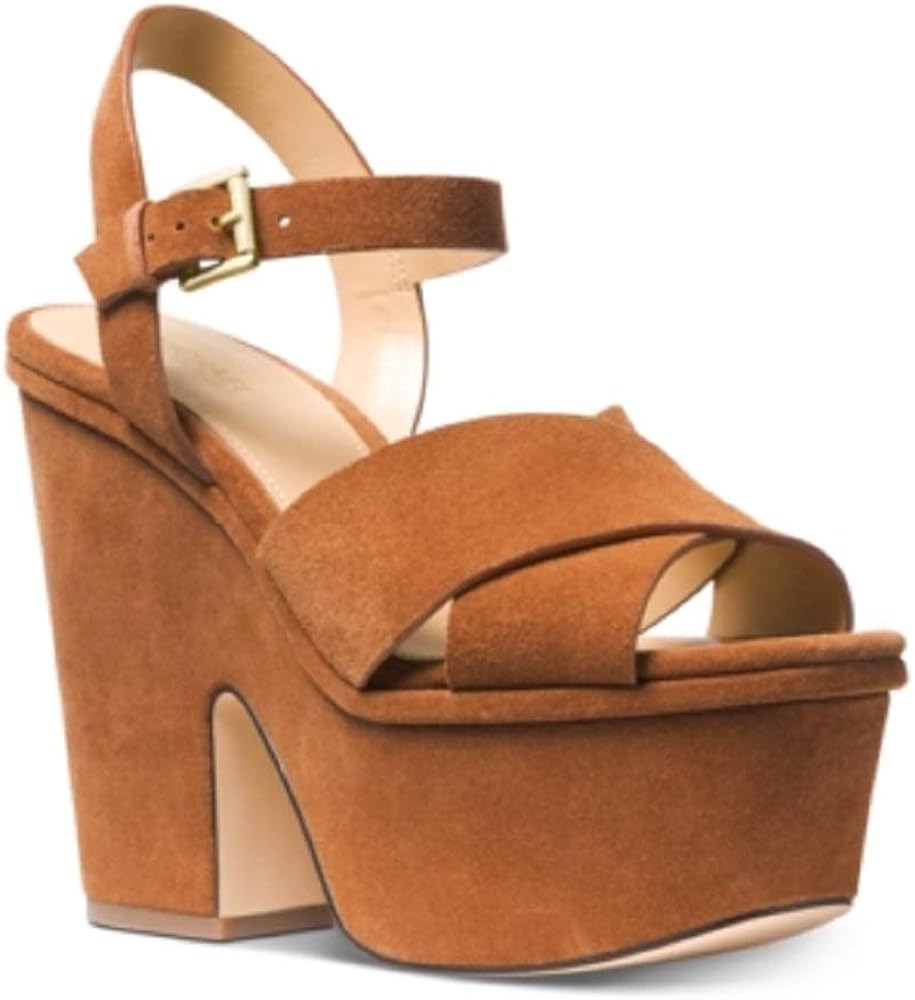 michael kors divia leather platform sandal