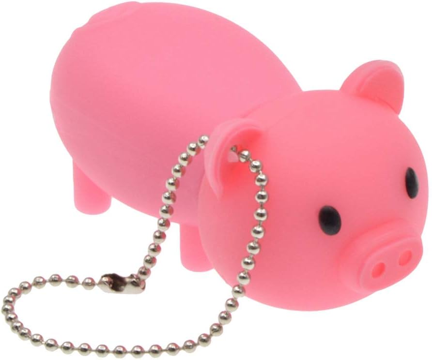 USB Flash Drive 16GB - USB 2.0 Memory Stick - Cartoon Rubber Piggy Pink Pig Thumb Drive Pendrive by FEBNISCTE
