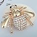 MagiDeal Lovely Small Honey Bee Rhinestone Brooch Pin for Women Gold