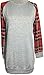 PINUPART Women's Color Block Long Sleeve Sweatshirt Cotton Jersey Tunic Tops XL red