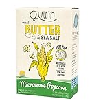 Quinn Snacks Microwave Popcorn - Made with Organic Non-GMO Corn - Great Snack Food for Movie Night {Butter & Sea Salt, 1 Box}