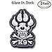 K9 Crossbones Killer Attack Police Dog Patch Embroidered Army Swat Military Tactical Morale Badge Emblem Embroidered Fastener Hook & Loop Patch for Pet Harnesses Vest (2PCS)