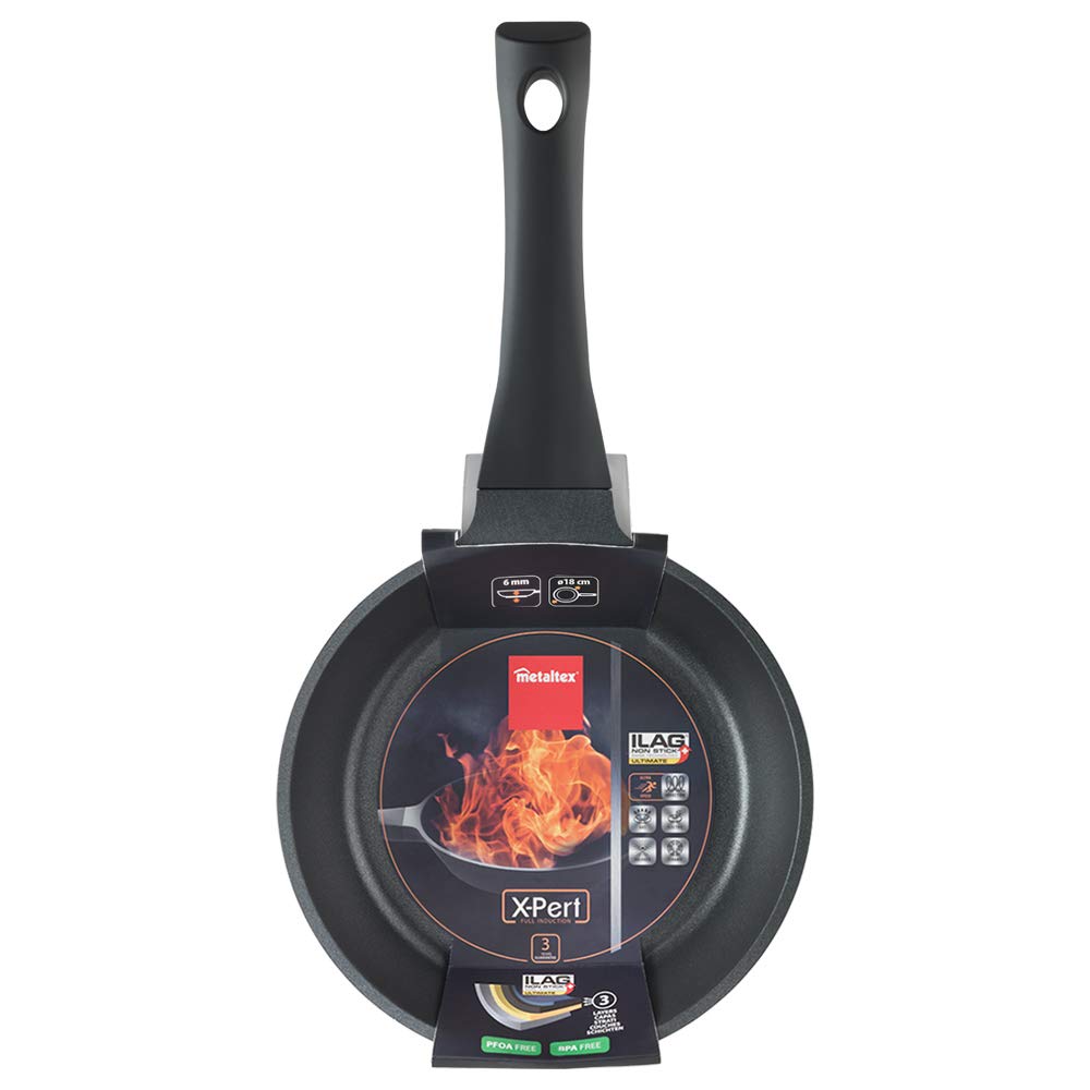 Metaltex XPERT - Cast Aluminum Frying Pan 18cm with 3 ILAG layers coating