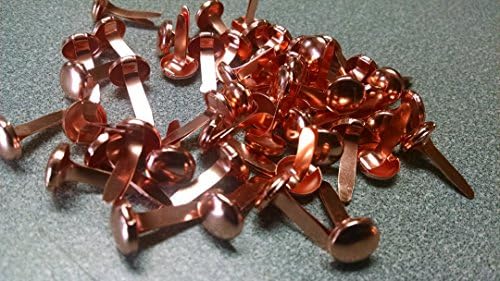 Scrapbooking - Large Round Brads - Metallic Copper 50pc