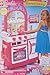 BARBIE GOURMET KITCHEN Over 3.5 Ft Tall CHILD SIZE Playset w 19 Accessories, SOUNDS, MUSIC & More! TOYS