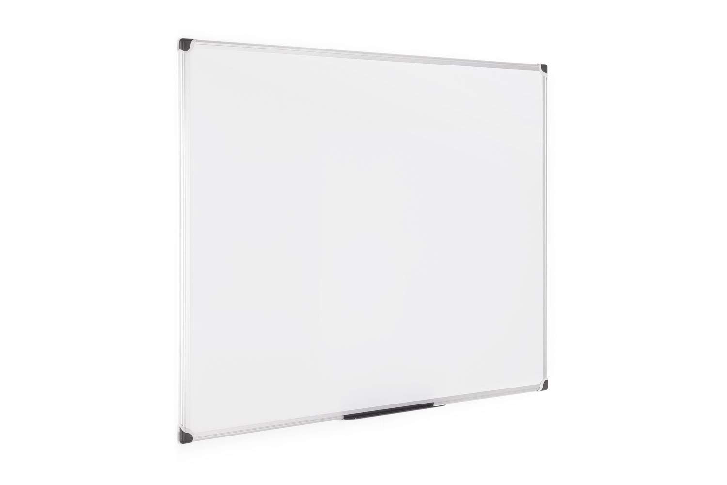 Bi-Office Maya W Magnetic Whiteboard, 120 x 90 cm, Dry Wipe Lacquered Steel Surface, Aluminium Frame