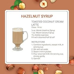 Monin - Hazelnut Syrup, Nutty Taste of Caramelized